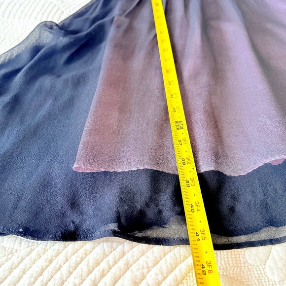 Vintage Y2K Dark Coquette 100% Silk Sheer Black & Pink Milkmaid Dress Size M - Picture 17 of 17